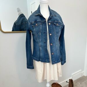 Classic Blue Denim Jacket - Women's cinch waist Style